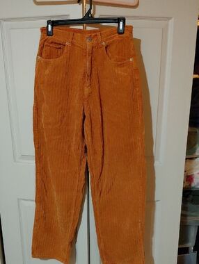 BDG Burnt Orange High-Rise Baggy Corduroy Pants
